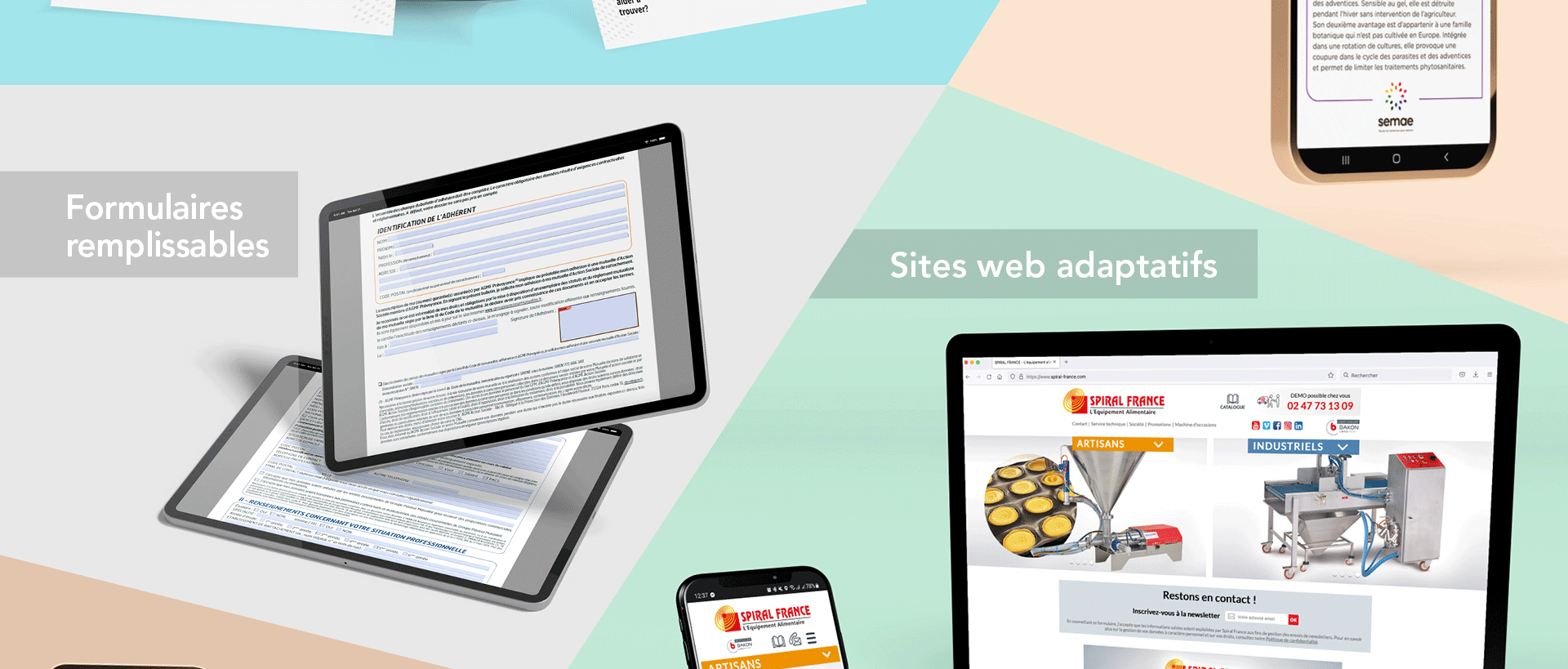 Formulaires remplissables, Site web adaptatif